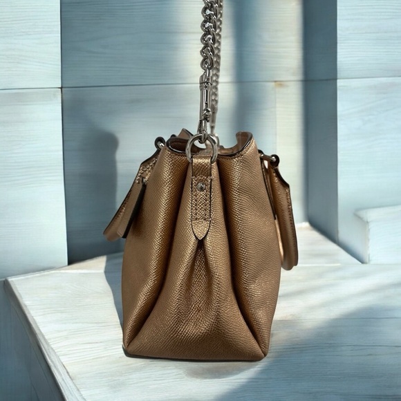 Coach Mini Sage Carryall Rose Gold metallic silver hardware - Picture 12 of 12